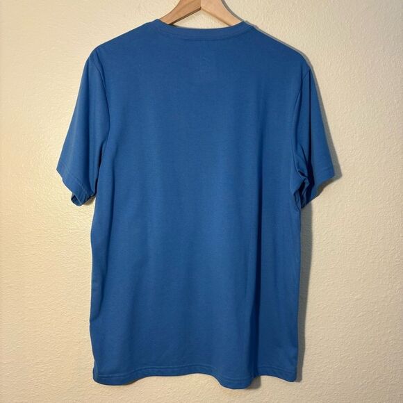 George T-Shirts Men Large Short Sleeve Blue Black Pocket Long Sleeve Bro… - Picture 3 of 8